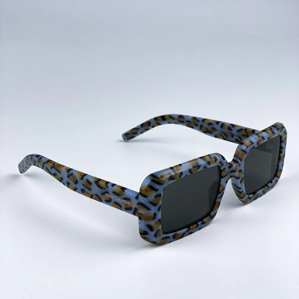 SALE! NEW Saint Laurent SL534 SUNRISE 008 Violet Rectangle Unisex Sunglasses